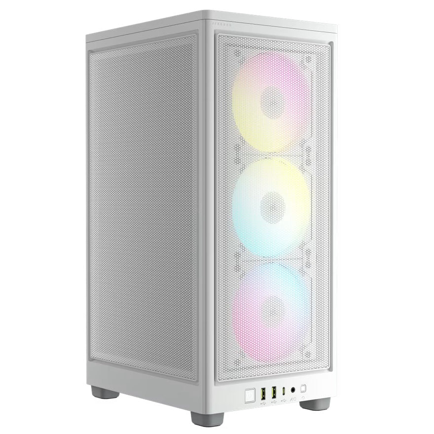 Corsair 2000D RGB Airflow: Compact ITX Gaming PC Case - White