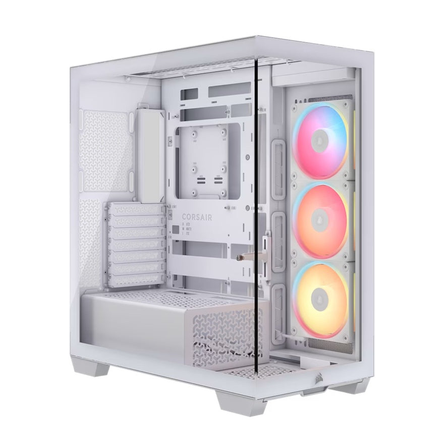 Corsair 3500X LX-R RGB White Mid-Tower PC Case with iCUE LINK Fans