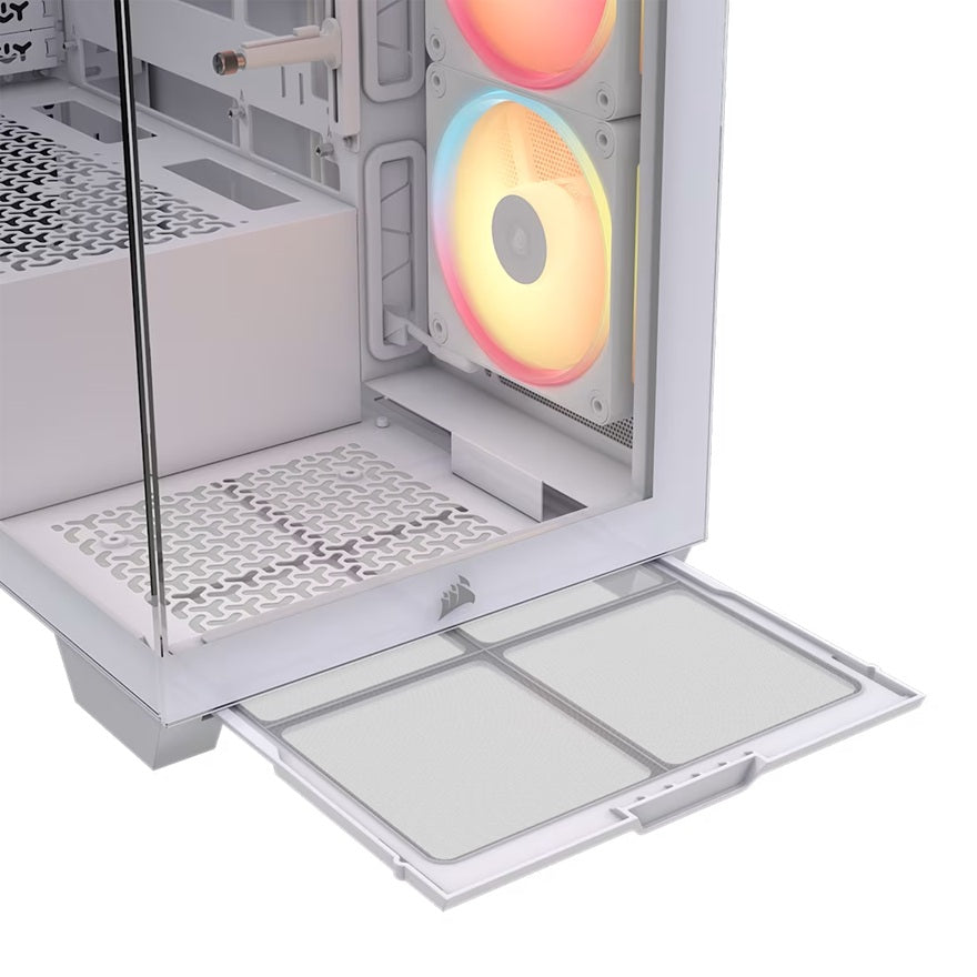 Corsair 3500X LX-R RGB White Mid-Tower PC Case with iCUE LINK Fans