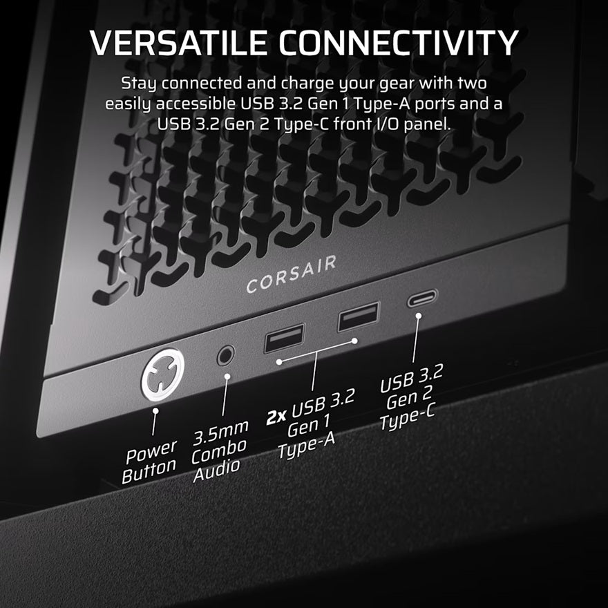 Corsair 4000D FRAME Black Mid-Tower PC Case - Modular ATX