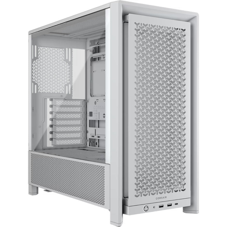 Corsair 4000D Frame White Mid-Tower ATX PC Case - Modular & Spacious