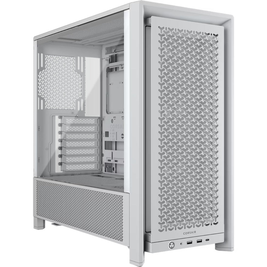 CORSAIR 4000D RS White Mid-Tower PC Case for Easy Builds Corsair