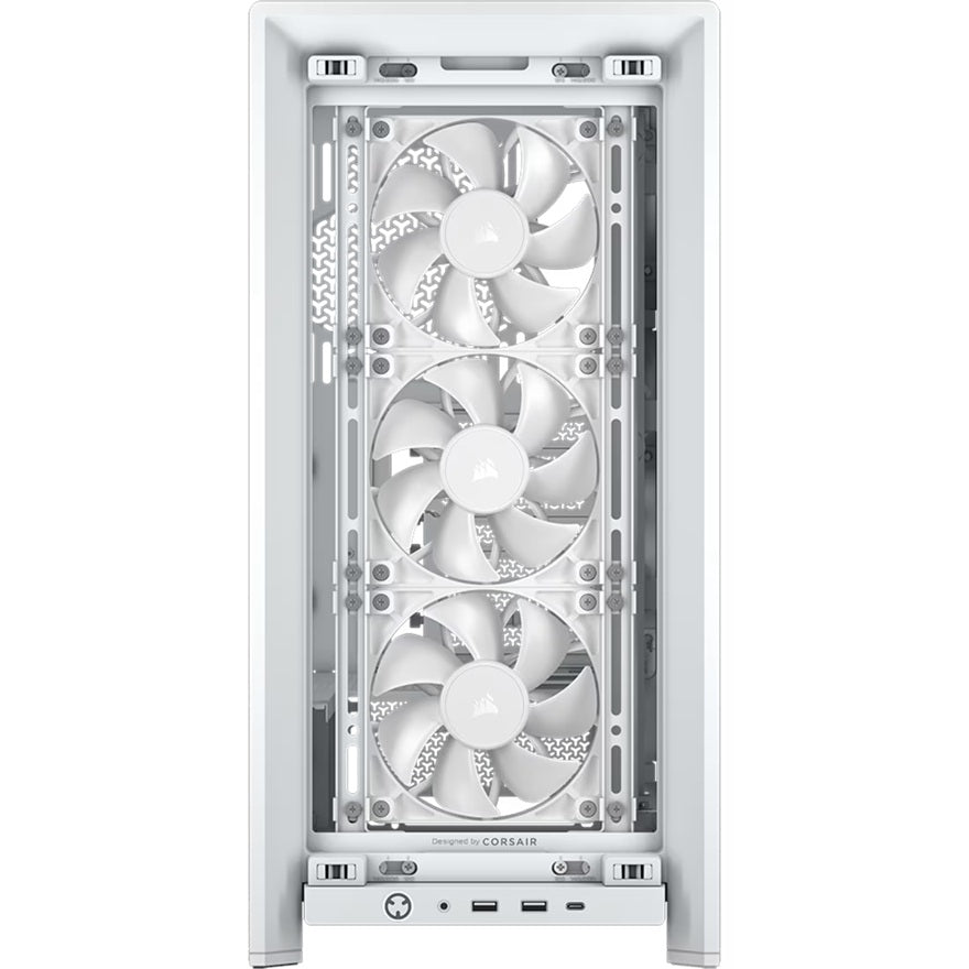 CORSAIR 4000D RS White Mid-Tower PC Case for Easy Builds