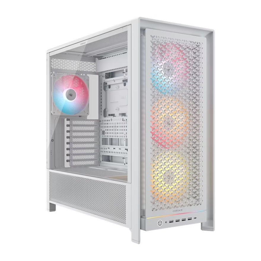 Corsair FRAME 5000D RS ARGB High-Airflow Mid-Tower PC Case - White, ATX, 450mm GPU, 175mm CPU cooler - CC-9011310-WW