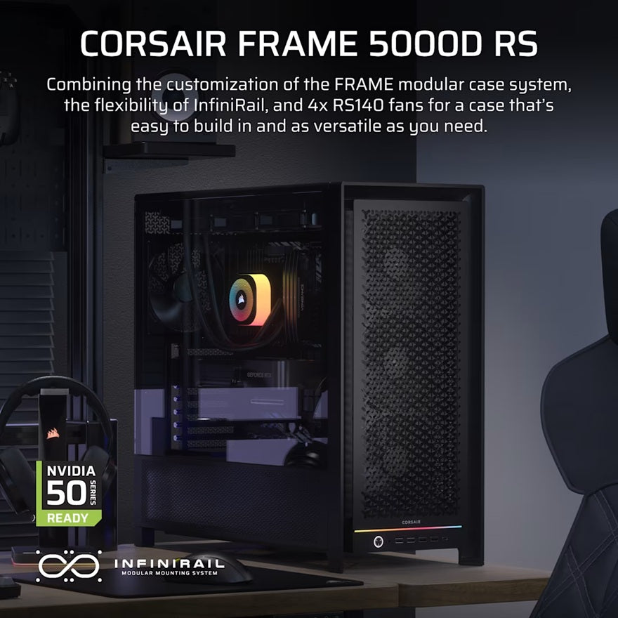Corsair 5000D RS High-Airflow ATX PC Case - Black