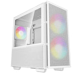 White M-ATX Gaming PC Case with ARGB & Tempered Glass