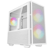 White M-ATX Gaming PC Case with ARGB & Tempered Glass DEEPCOOL