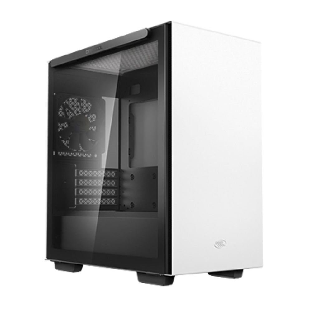 Deepcool MACUBE 110 WH Micro-ATX PC Case | Sleek White Tempered Glass