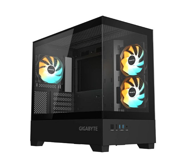 Gigabyte C201 PANORAMIC Mid Tower PC Case - Black ARGB Glass