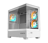 Gigabyte C201PI White Mid Tower PC Case with Tempered Glass & ARGB Fans Gigabyte