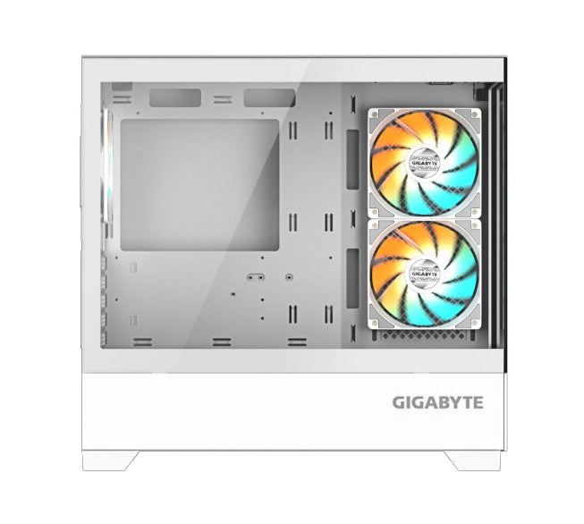 Gigabyte C201PI White Mid Tower PC Case with Tempered Glass & ARGB Fans