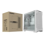 GIGABYTE C102 GLASS ICE Mid Tower case, 450x 210x 450 mm, White, 5 Expansion slots, 2x 3.5' Drive Su - GB-C102GI