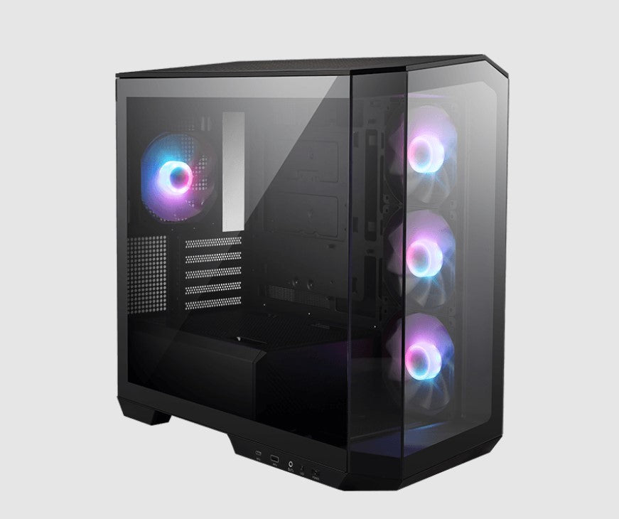 MSI MAG PANO 100R PZ Black Mid-Tower PC Case with ARGB Fans