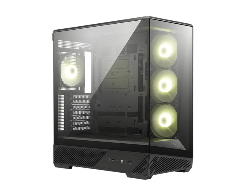 MSI MAG PANO 130R PZ Black ATX Mid-Tower Gaming PC Case - Project Zero Ready MSI