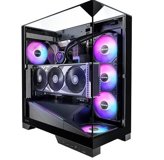 OKINOS Aqua 93 ARGB Tempered Glass Gaming PC Case