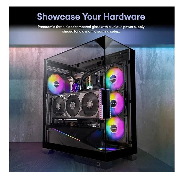 OKINOS Aqua 93 ARGB Tempered Glass Gaming PC Case