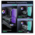 OKINOS Aqua 93 ARGB Tempered Glass Gaming PC Case OKINOS