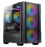 OKINOS MATX PC Case | 4 ARGB Fans, Tempered Glass, USB-C