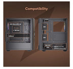 OKINOS Cypress 5 Oak Wood ATX PC Case | 4 ARGB Fans, Great Airflow