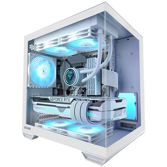 OKINOS Mirage 4 mATX ARGB Case - White Mini Tower