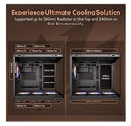 OKINOS Mirage 6 Walnut Wood PC Case: ARGB Fans, Vertical Airflow, RTX 4090 Ready