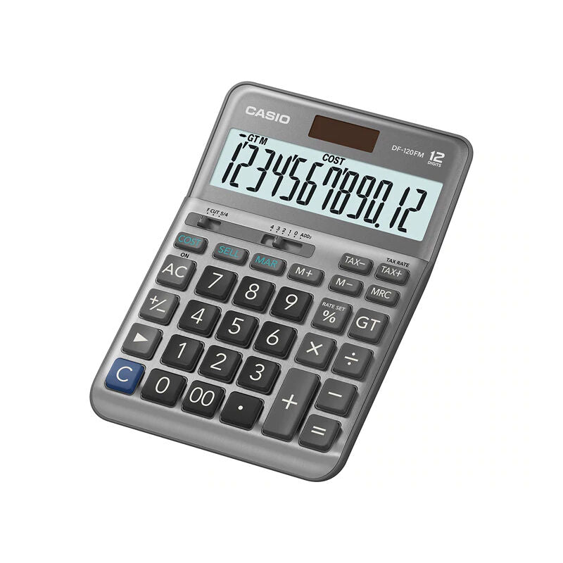 Casio DF120FM-BP 12-Digit Desktop Calculator - Tax & Margin Functions Casio