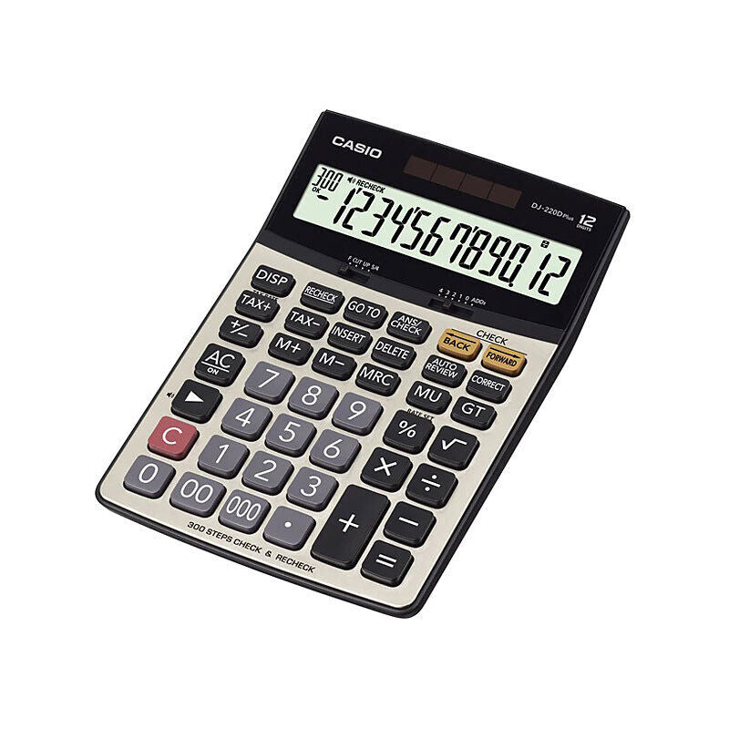 Casio DJ220DPLUS 12-Digit Heavy Duty Desktop Tax Calculator Casio