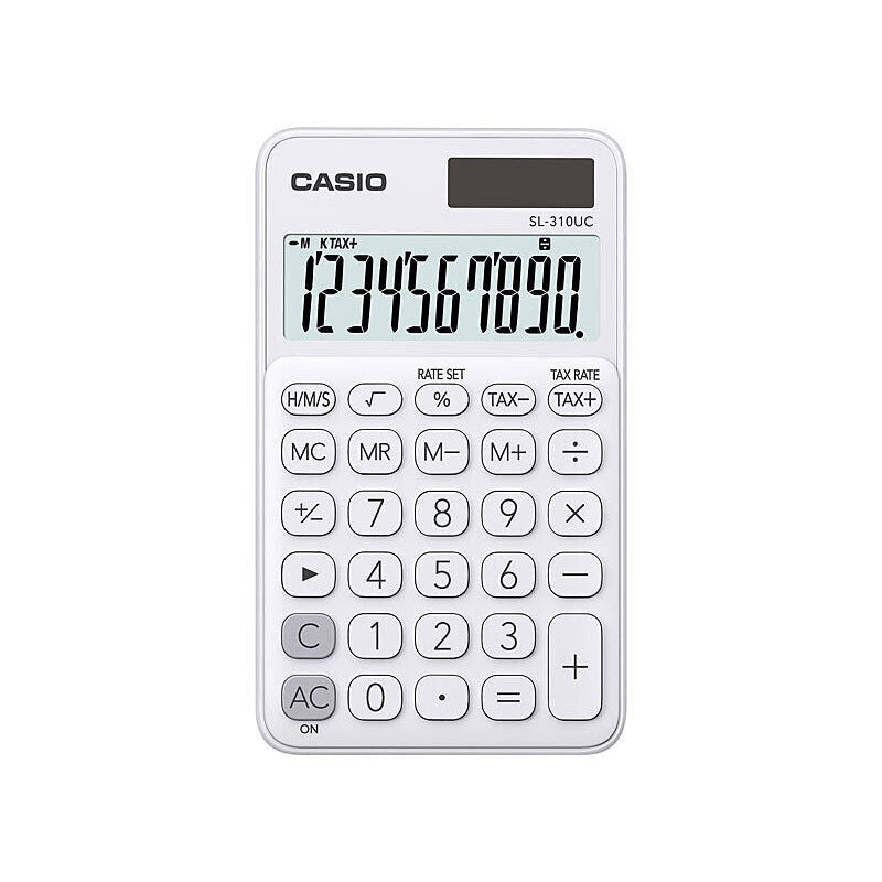 Casio SL310UCWE 10-Digit Tax & Time Calculator | Easy & Portable Casio