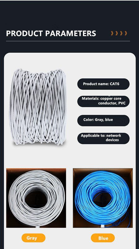 Blue CAT6 Riser Rated Ethernet Cable - 350m, CMR 8ware