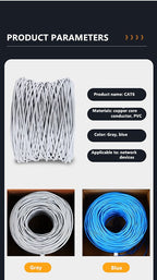 Blue CAT6 Riser Rated Ethernet Cable - 350m, CMR 8ware