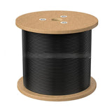 8Ware 305m CAT6A UTP LAN Network Cable Roll 24AWG PVE HDPE 7.4mm UV Stabilised Jacket Wooden Reel Outdoor Blac