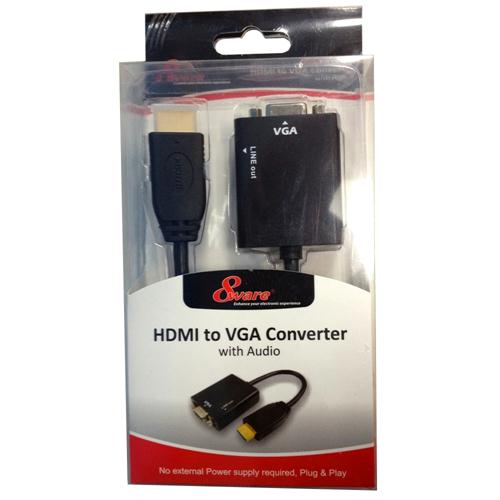 8ware HDMI to VGA Converter with Audio - Plug & Play Full HD