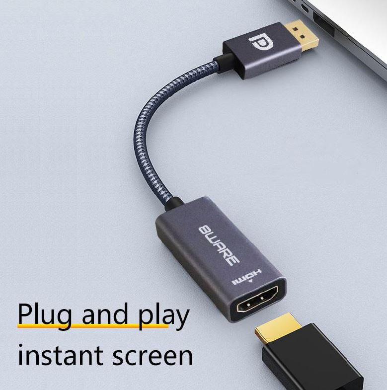 8ware DisplayPort DP to HDMI Adapter Cable 15cm - 1080P PC/Laptop to TV 