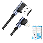 8Ware Apple MFi 90-Degree Lightning Cable - Fast Charge & Sync 1m 8ware
