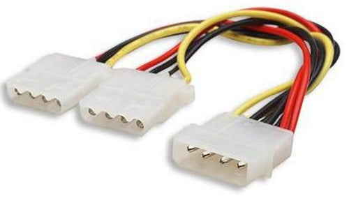 8ware PC 4-Pin Molex Power Splitter Y-Cable - 1 Male to 2 Female (20cm) 