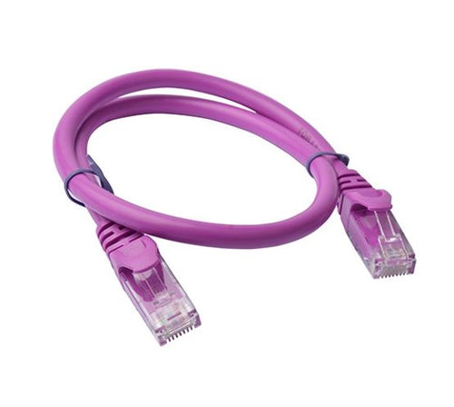 8Ware CAT6 Ethernet Network Cable 0.25m - Purple RJ45 Patch Cord 