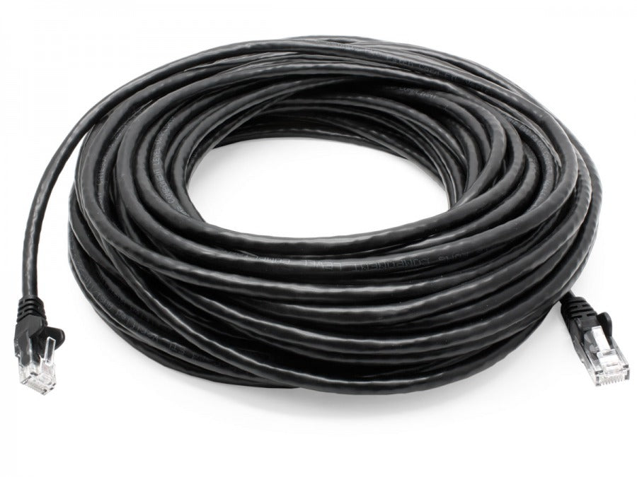 8Ware CAT6 Cable 50m - Black Premium RJ45 Ethernet Network LAN UTP Patch Cord 26AWG CU Jacket - 8ware PL6A-50BLK