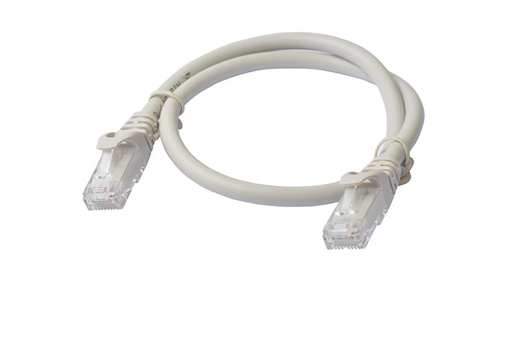 8Ware CAT6A Ethernet Patch Cable 0.5m - Grey Snagless RJ45 