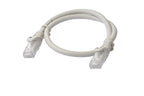 8Ware CAT6A Ethernet Patch Cable 0.5m - Grey Snagless RJ45 