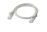 8Ware CAT6A Ethernet Patch Cable 0.5m - Grey Snagless RJ45 