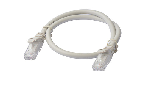 8Ware CAT6A Ethernet Patch Cable 0.5m - Grey Snagless RJ45 