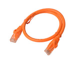 8Ware CAT6A Ethernet Patch Cable 0.5m - Orange Snagless RJ45 Cord 