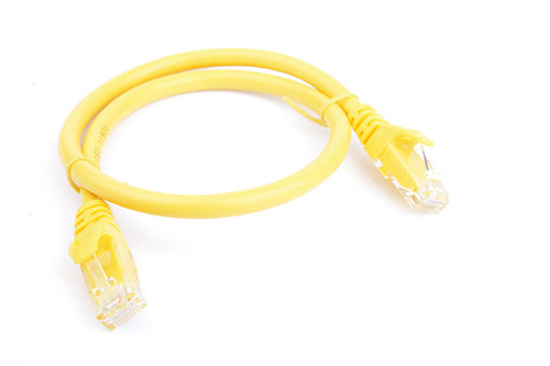 8Ware CAT6A Yellow Ethernet Patch Cable 0.5m Snagless 