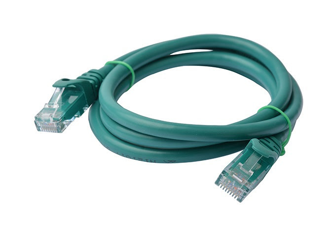 Green CAT6A Ethernet Cable 1m - Snagless RJ45 Patch Cord 