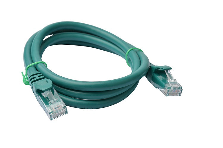 Green CAT6A Ethernet Cable 1m - Snagless RJ45 Patch Cord 