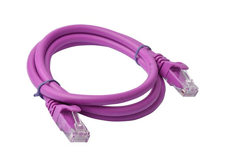 8Ware CAT6A 1m Purple Ethernet Cable - RJ45 Snagless Patch Cord 