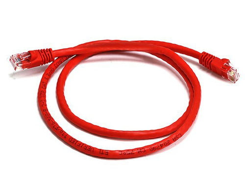 8Ware CAT6A Red 1m Snagless Ethernet Patch Cable 