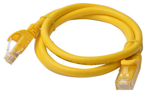 8Ware CAT6A Yellow 1m Snagless Ethernet Patch Cable 