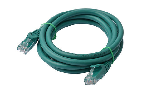 8Ware CAT6A Ethernet Cable 2m Green - Snagless RJ45 Cord 