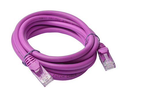 8Ware CAT6A Purple Ethernet Cable 2m - Snagless RJ45 